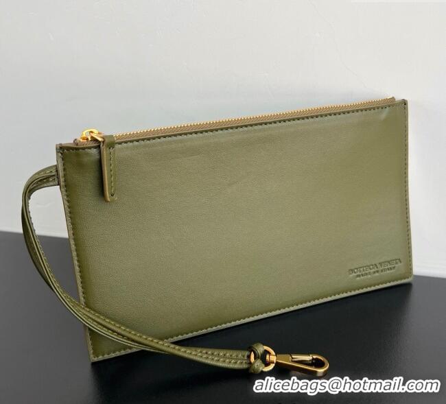 Top Quality Bottega Veneta Large Parachute Shoulder Bag in Intrecciato Leather 796571 Khaki Green 2025