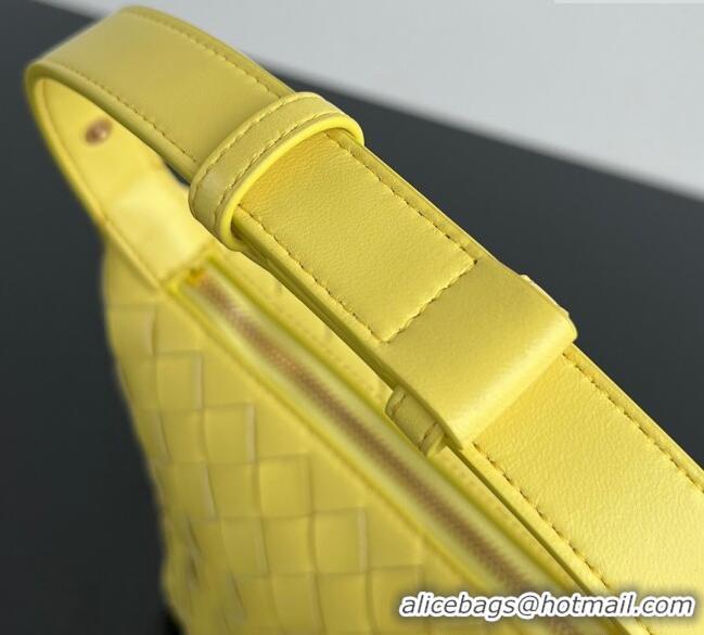 Cheapest Bottega Veneta Baby Wallace Shoulder Bag in Intrecciato Soft Calfskin Leather 776781 Yellow 2025