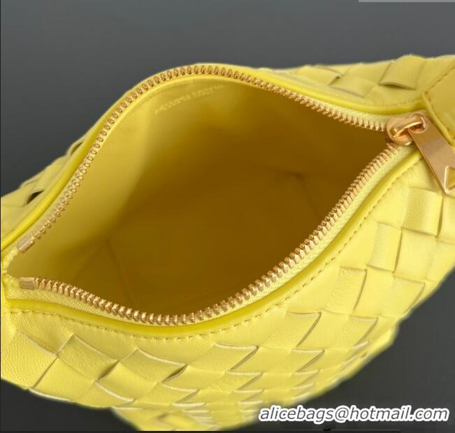 Cheapest Bottega Veneta Baby Wallace Shoulder Bag in Intrecciato Soft Calfskin Leather 776781 Yellow 2025