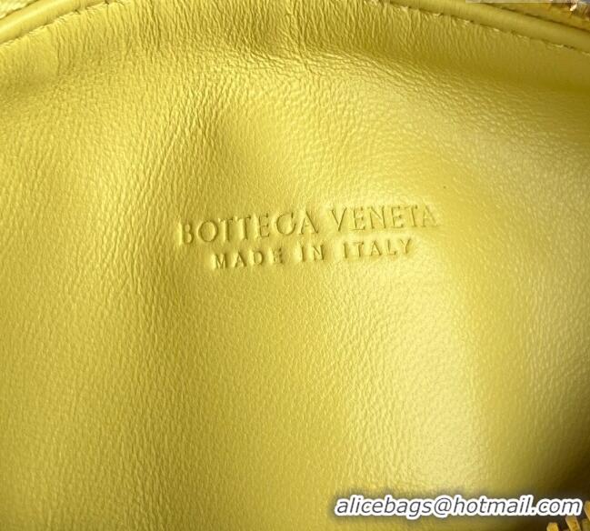 Cheapest Bottega Veneta Baby Wallace Shoulder Bag in Intrecciato Soft Calfskin Leather 776781 Yellow 2025