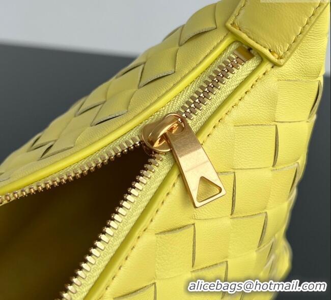 Cheapest Bottega Veneta Baby Wallace Shoulder Bag in Intrecciato Soft Calfskin Leather 776781 Yellow 2025