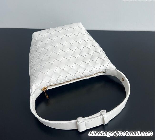 Best Cheap Bottega Veneta Baby Wallace Shoulder Bag in Intrecciato Soft Calfskin Leather 776781 White 2025