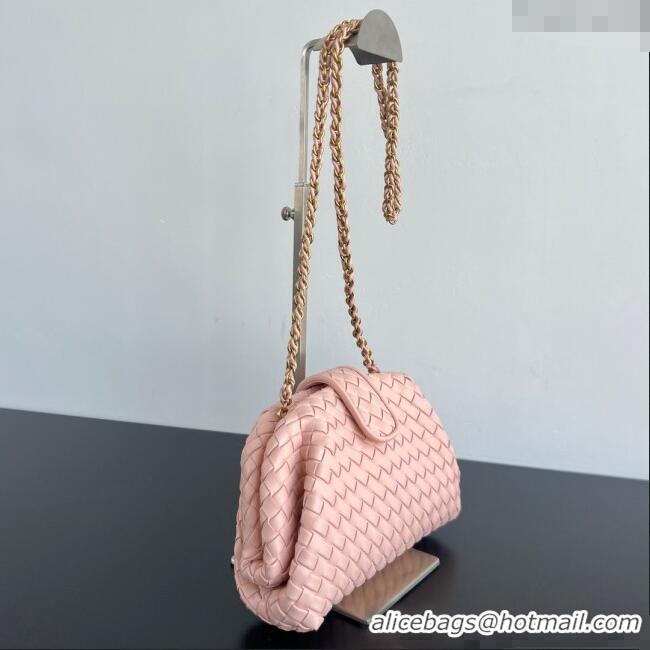 Chic Best Bottega Veneta Small Lauren 1980 Chain Bag in Padded Intrecciato Leather 804038 Cameo Pink 2025