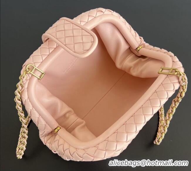 Chic Best Bottega Veneta Small Lauren 1980 Chain Bag in Padded Intrecciato Leather 804038 Cameo Pink 2025