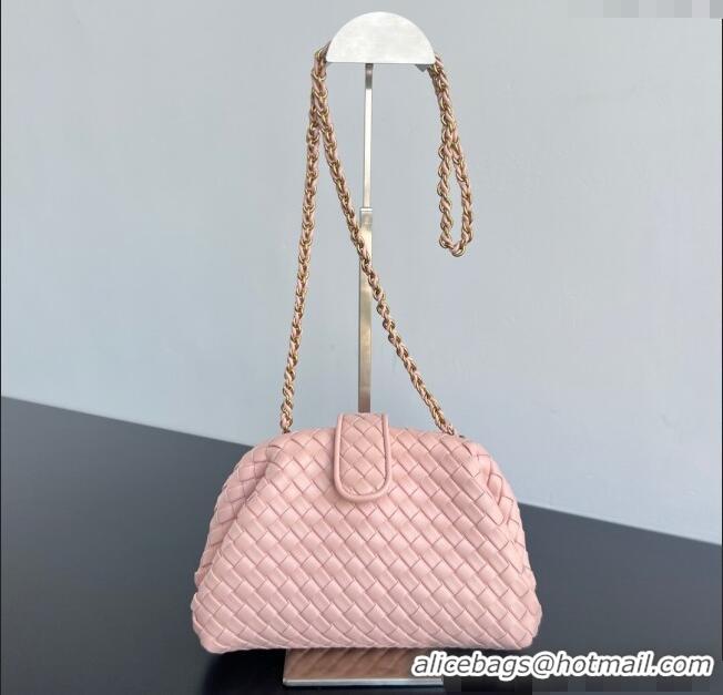 Chic Best Bottega Veneta Small Lauren 1980 Chain Bag in Padded Intrecciato Leather 804038 Cameo Pink 2025