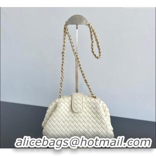 Buy Discount Bottega Veneta Small Lauren 1980 Chain Bag in Padded Intrecciato Leather 804038 Cream White 2025