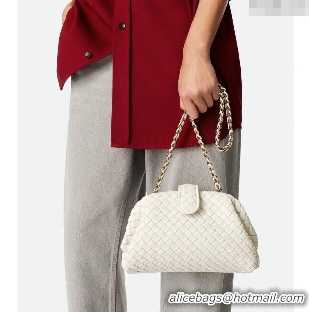 Buy Discount Bottega Veneta Small Lauren 1980 Chain Bag in Padded Intrecciato Leather 804038 Cream White 2025