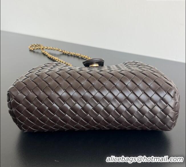 New Release Creation Bottega Veneta Small Lauren 1980 Chain Bag in Padded Intrecciato Leather 804038 Fondant Brown 2025