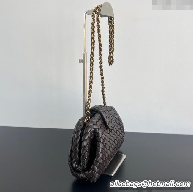 New Release Creation Bottega Veneta Small Lauren 1980 Chain Bag in Padded Intrecciato Leather 804038 Fondant Brown 2025