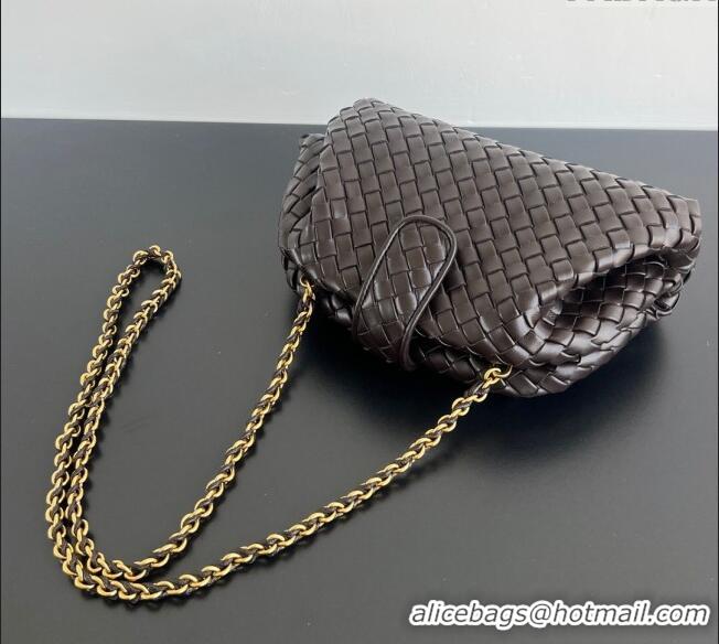 New Release Creation Bottega Veneta Small Lauren 1980 Chain Bag in Padded Intrecciato Leather 804038 Fondant Brown 2025