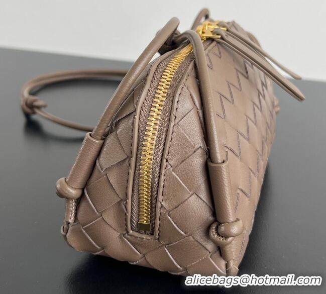 Reasonable Price Bottega Veneta Intrecciato Leather Concert Pouch Mini bag 794258 Grey 2025