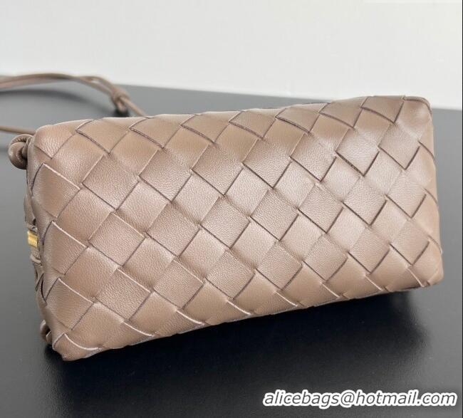 Reasonable Price Bottega Veneta Intrecciato Leather Concert Pouch Mini bag 794258 Grey 2025