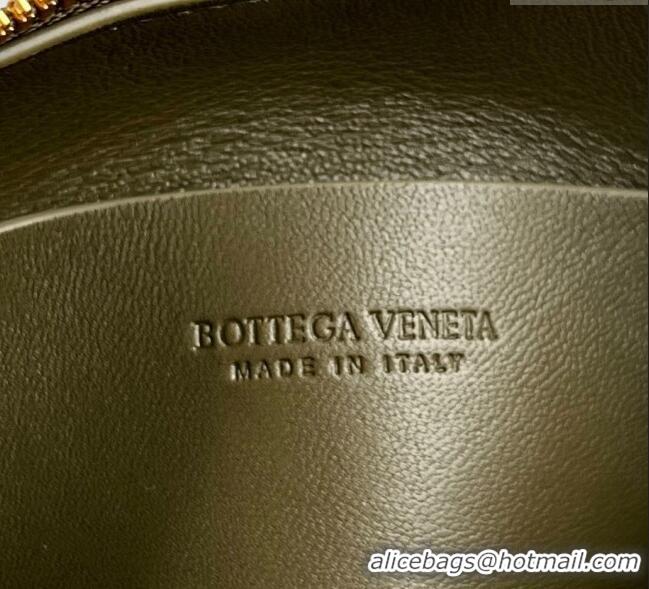 Inexpensive Bottega Veneta Intrecciato Leather Concert Pouch Mini bag 794258 Khaki Green 2025