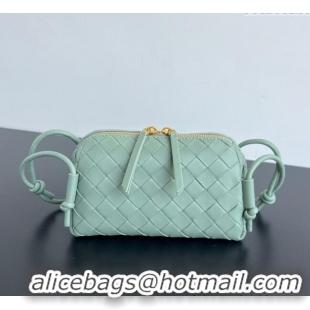 Affordable Price Bottega Veneta Intrecciato Leather Concert Pouch Mini Bag 794258 Aloe Green 2025