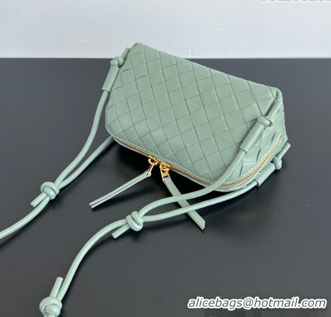 Affordable Price Bottega Veneta Intrecciato Leather Concert Pouch Mini Bag 794258 Aloe Green 2025