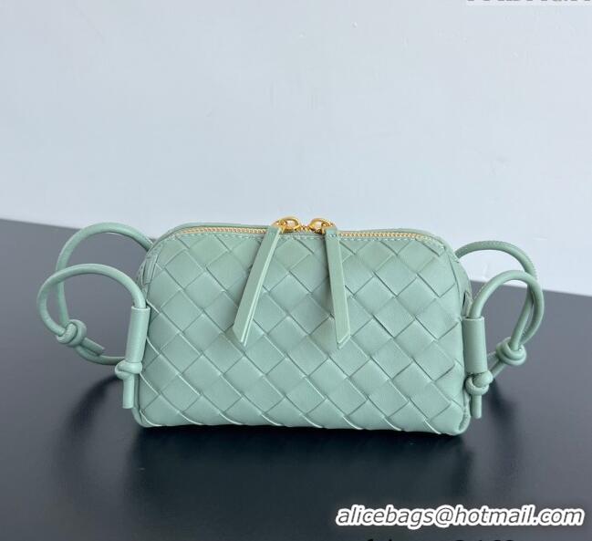 Affordable Price Bottega Veneta Intrecciato Leather Concert Pouch Mini Bag 794258 Aloe Green 2025