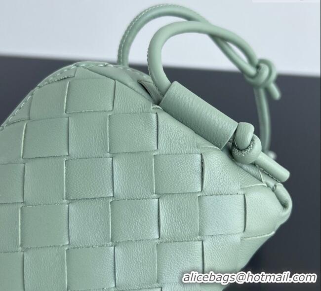 Affordable Price Bottega Veneta Intrecciato Leather Concert Pouch Mini Bag 794258 Aloe Green 2025