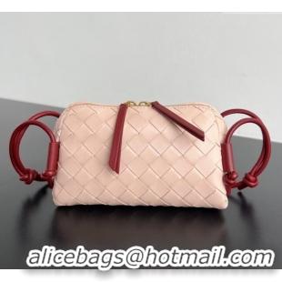 Best Price Bottega Veneta Intrecciato Leather Concert Pouch Mini bag 794258 Cameo Pink/Red 2025