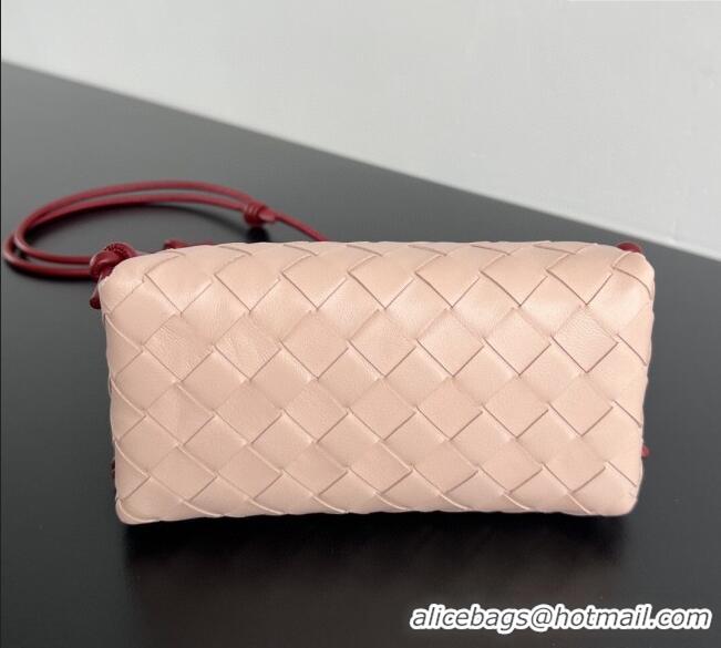 Best Price Bottega Veneta Intrecciato Leather Concert Pouch Mini bag 794258 Cameo Pink/Red 2025