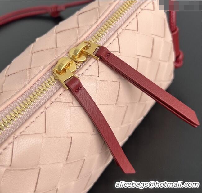 Best Price Bottega Veneta Intrecciato Leather Concert Pouch Mini bag 794258 Cameo Pink/Red 2025