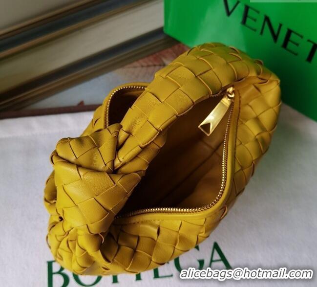 Grade Design Bottega Veneta Mini Jodie Hobo Bag in Intrecciato Lambskin 651876 Yellow 2025