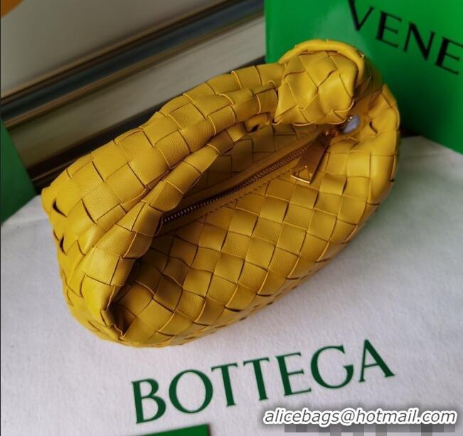 Grade Design Bottega Veneta Mini Jodie Hobo Bag in Intrecciato Lambskin 651876 Yellow 2025