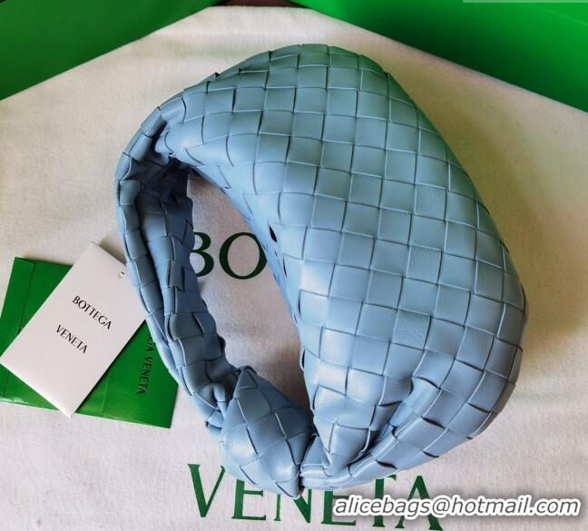 Most Popular Bottega Veneta Mini Jodie Hobo Bag in Intrecciato Lambskin 651876 Lunar Blue 2025