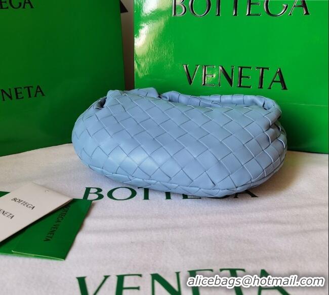 Most Popular Bottega Veneta Mini Jodie Hobo Bag in Intrecciato Lambskin 651876 Lunar Blue 2025