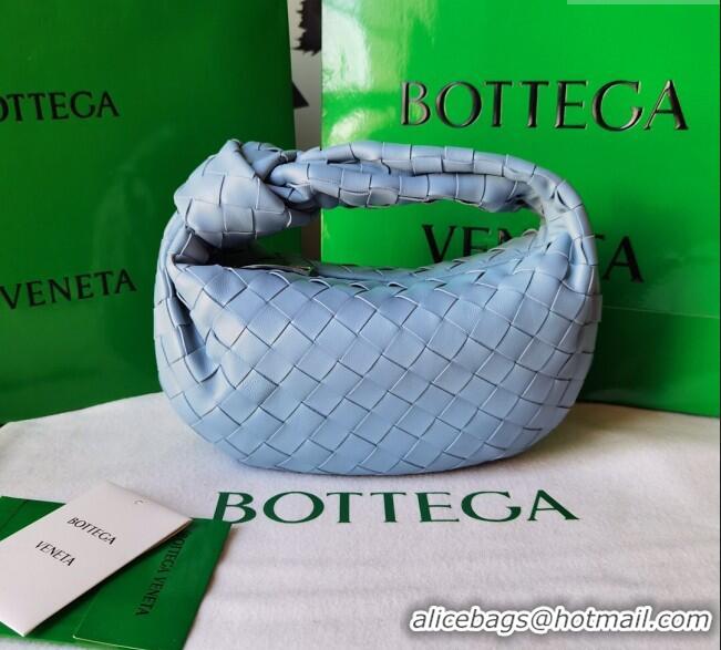 Most Popular Bottega Veneta Mini Jodie Hobo Bag in Intrecciato Lambskin 651876 Lunar Blue 2025