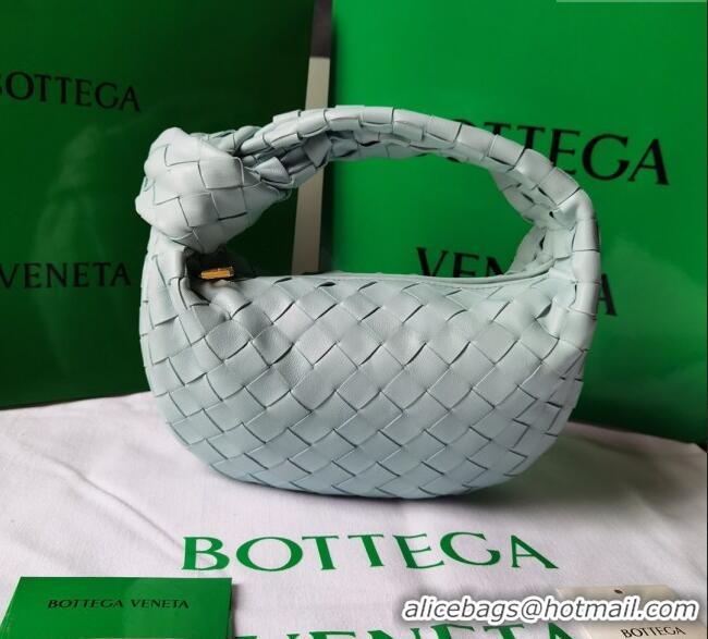 Free Shipping Bottega Veneta Mini Jodie Hobo Bag in Intrecciato Lambskin 651876 Glacier Green 2025