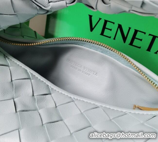 Free Shipping Bottega Veneta Mini Jodie Hobo Bag in Intrecciato Lambskin 651876 Glacier Green 2025