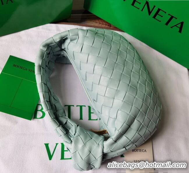 Free Shipping Bottega Veneta Mini Jodie Hobo Bag in Intrecciato Lambskin 651876 Glacier Green 2025