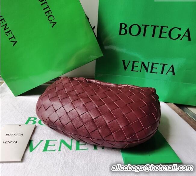 Buy Discount Bottega Veneta Mini Jodie Hobo Bag in Intrecciato Lambskin 651876 Dark Burgundy 2025