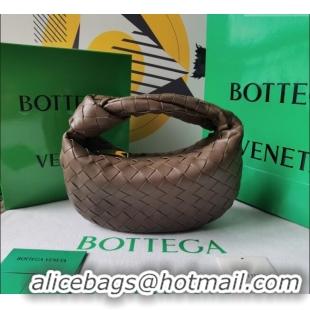 Grade Quality Bottega Veneta Mini Jodie Hobo Bag in Intrecciato Lambskin 651876 Taupe Grey 2025