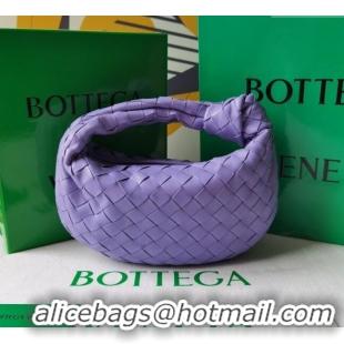 Super Quality Bottega Veneta Mini Jodie Hobo Bag in Intrecciato Lambskin 651876 Wistaria Purple 2025