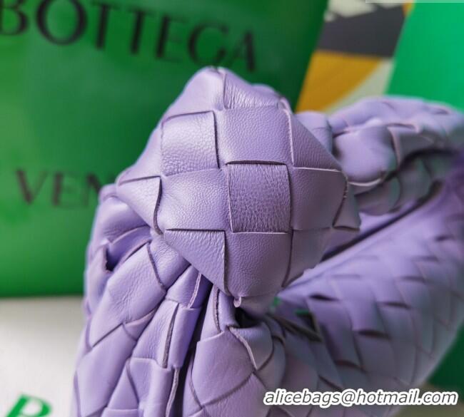 Super Quality Bottega Veneta Mini Jodie Hobo Bag in Intrecciato Lambskin 651876 Wistaria Purple 2025