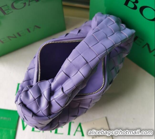 Super Quality Bottega Veneta Mini Jodie Hobo Bag in Intrecciato Lambskin 651876 Wistaria Purple 2025