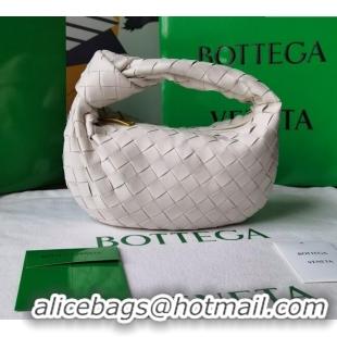 Grade Price Bottega Veneta Mini Jodie Hobo Bag in Intrecciato Lambskin 651876 White 2025