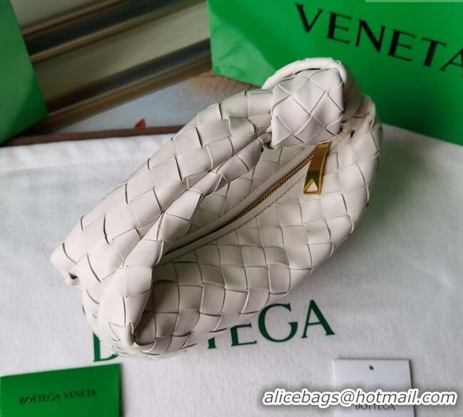 Grade Price Bottega Veneta Mini Jodie Hobo Bag in Intrecciato Lambskin 651876 White 2025