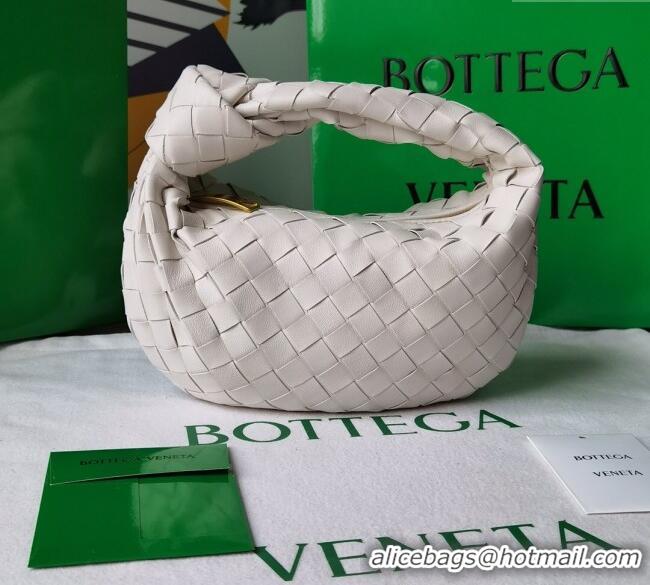 Grade Price Bottega Veneta Mini Jodie Hobo Bag in Intrecciato Lambskin 651876 White 2025