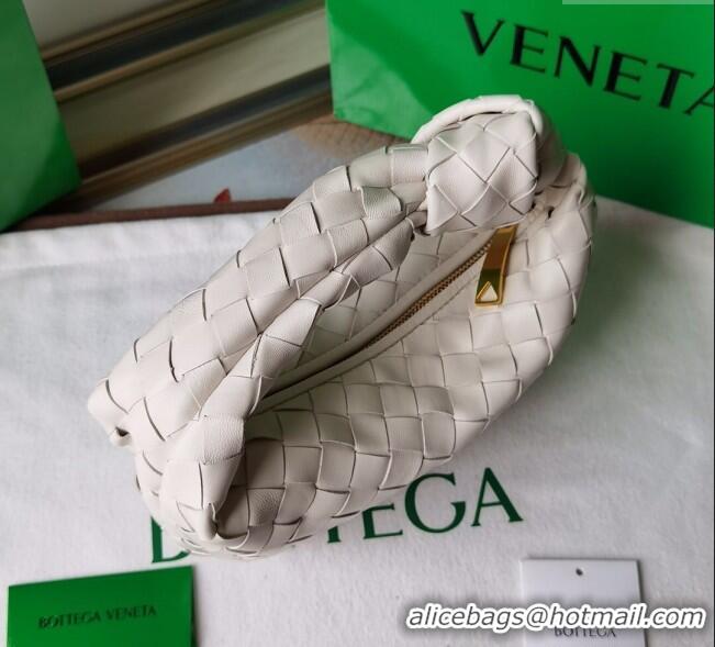 Grade Price Bottega Veneta Mini Jodie Hobo Bag in Intrecciato Lambskin 651876 White 2025