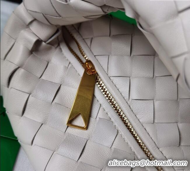 Grade Price Bottega Veneta Mini Jodie Hobo Bag in Intrecciato Lambskin 651876 White 2025