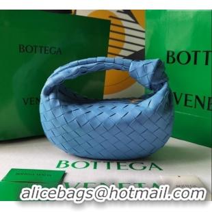 Cheapest Bottega Veneta Mini Jodie Hobo Bag in Intrecciato Lambskin 651876 Hurricane Blue 2025