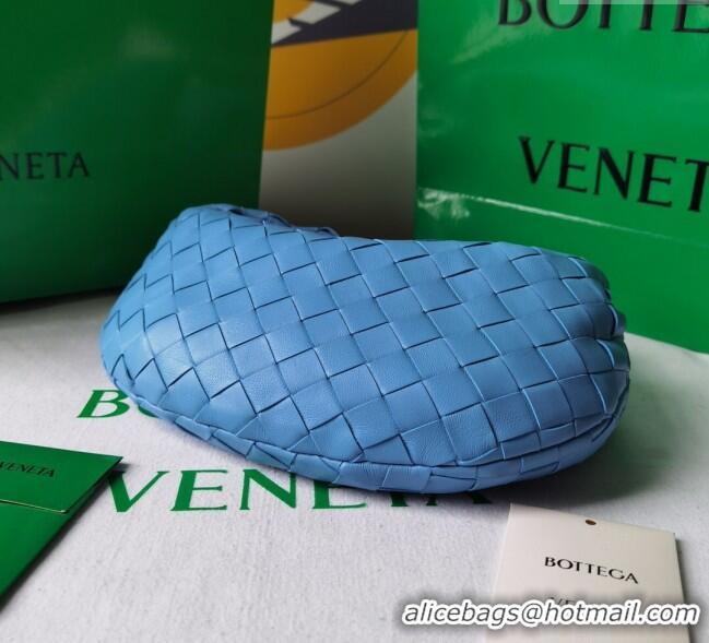 Cheapest Bottega Veneta Mini Jodie Hobo Bag in Intrecciato Lambskin 651876 Hurricane Blue 2025