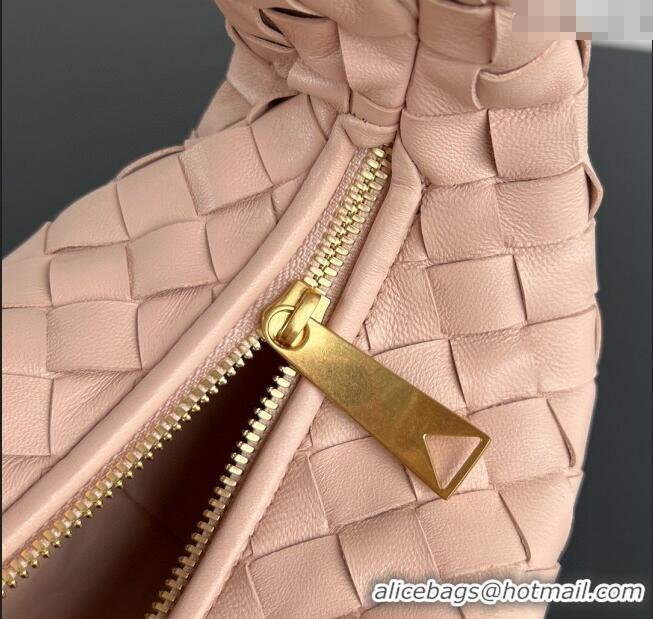 Well Crafted Bottega Veneta Mini Jodie Hobo Bag in Intrecciato Lambskin 651876 Lotus Pink 2025