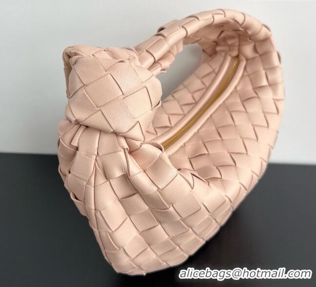 Well Crafted Bottega Veneta Mini Jodie Hobo Bag in Intrecciato Lambskin 651876 Lotus Pink 2025