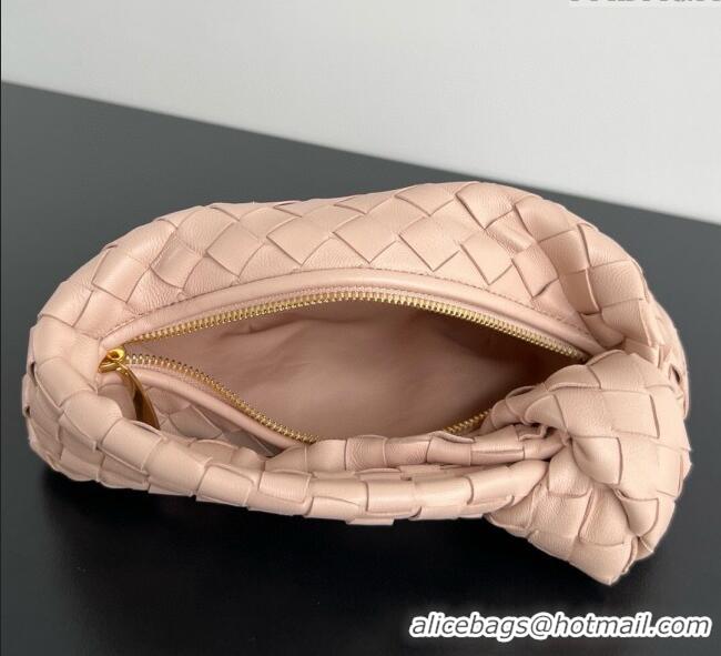 Well Crafted Bottega Veneta Mini Jodie Hobo Bag in Intrecciato Lambskin 651876 Lotus Pink 2025