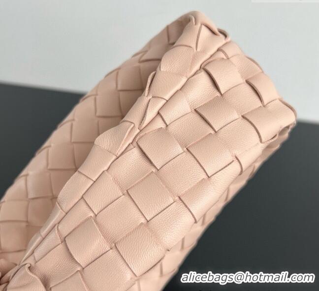 Well Crafted Bottega Veneta Mini Jodie Hobo Bag in Intrecciato Lambskin 651876 Lotus Pink 2025