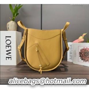 Unique Discount Loewe Hammock Slice bag in shiny calfskin 012412 Sahara Yellow 2025