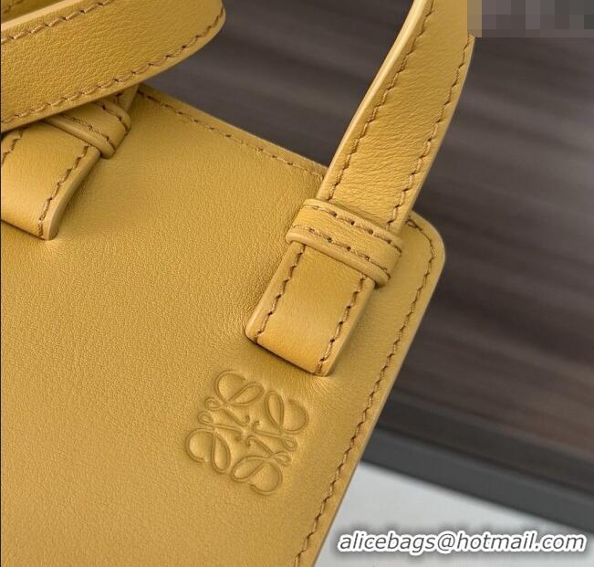 Unique Discount Loewe Hammock Slice bag in shiny calfskin 012412 Sahara Yellow 2025